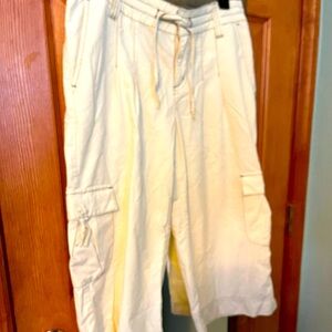 Athlete Pale yellow with a khaki stitching throughout SIZE 10